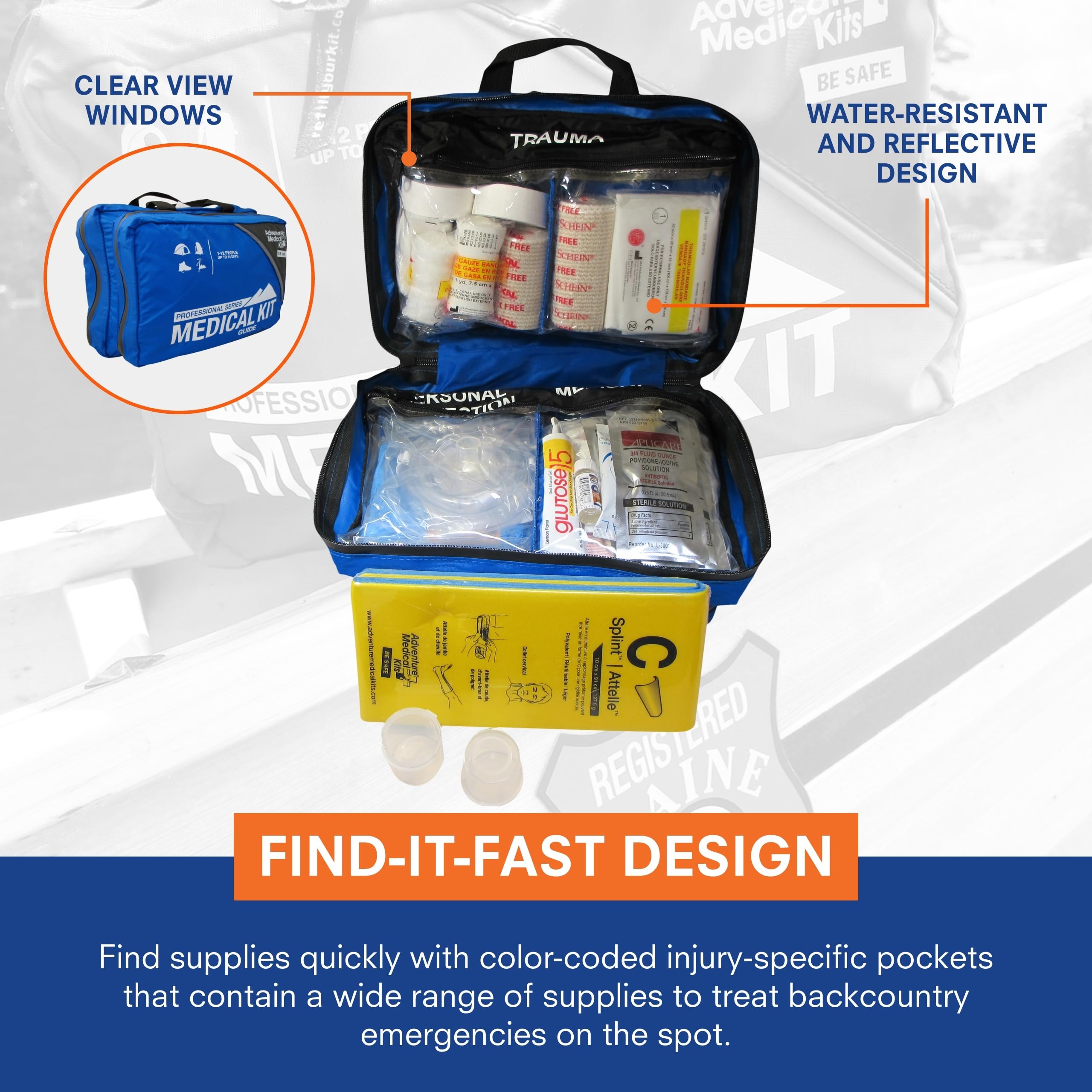 Adventure Medical Kits Pro Series CPR mask with O2 valve for safe use.