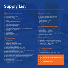 Adventure Medical Kits Pro Series stethoscope included for basic field assessment.
