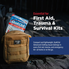 Outdoor scenario use for quick bleeding control in emergencies.