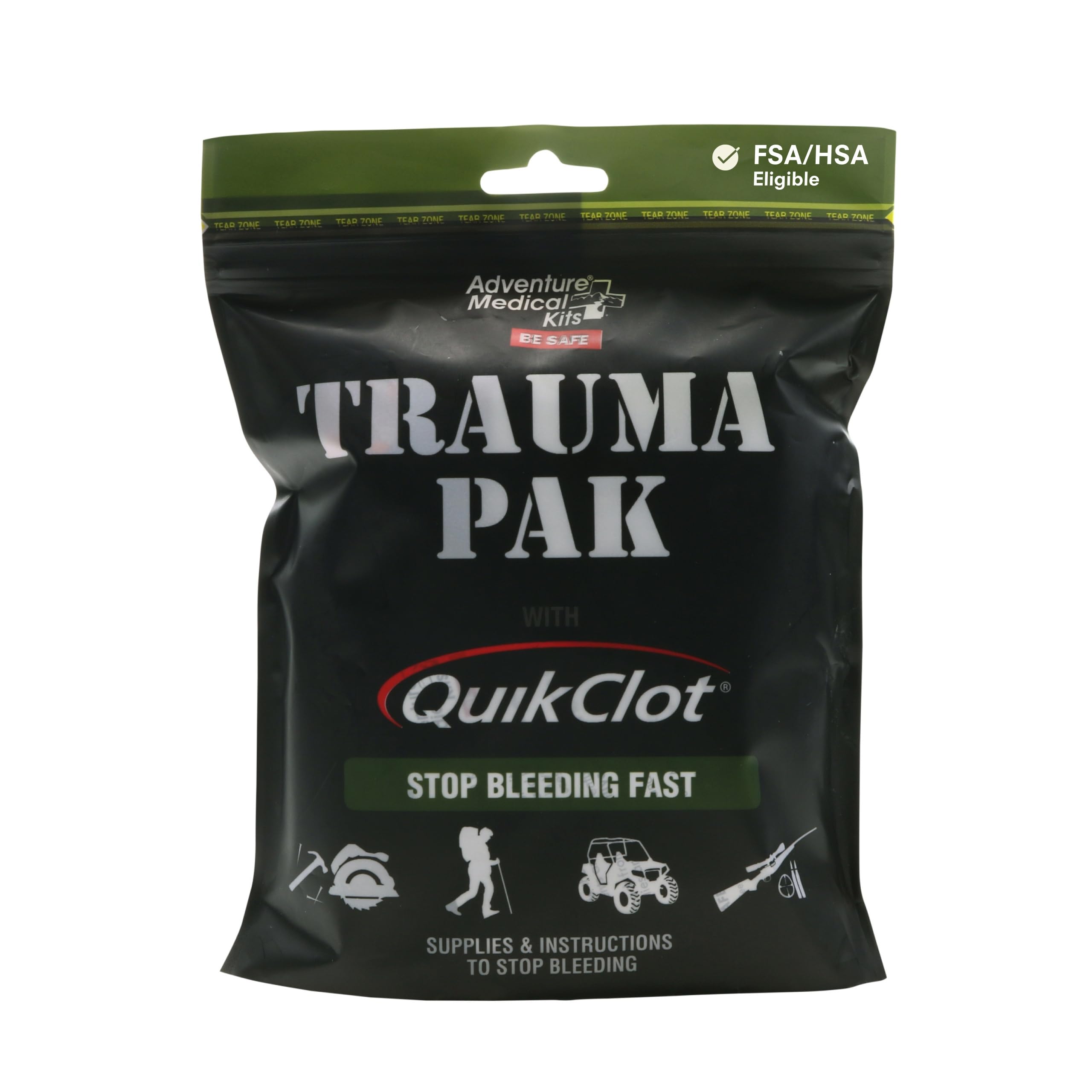 Adventure Medical Kits Trauma Pak with QuikClot sponge for rapid clotting support