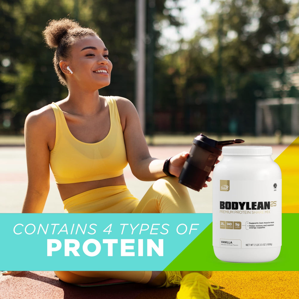 AdvoCare BodyLean25 shake in a blender bottle for easy mixing.