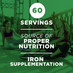 AdvoCare CorePlex with Iron label close-up emphasizes vitamins A, C, E.