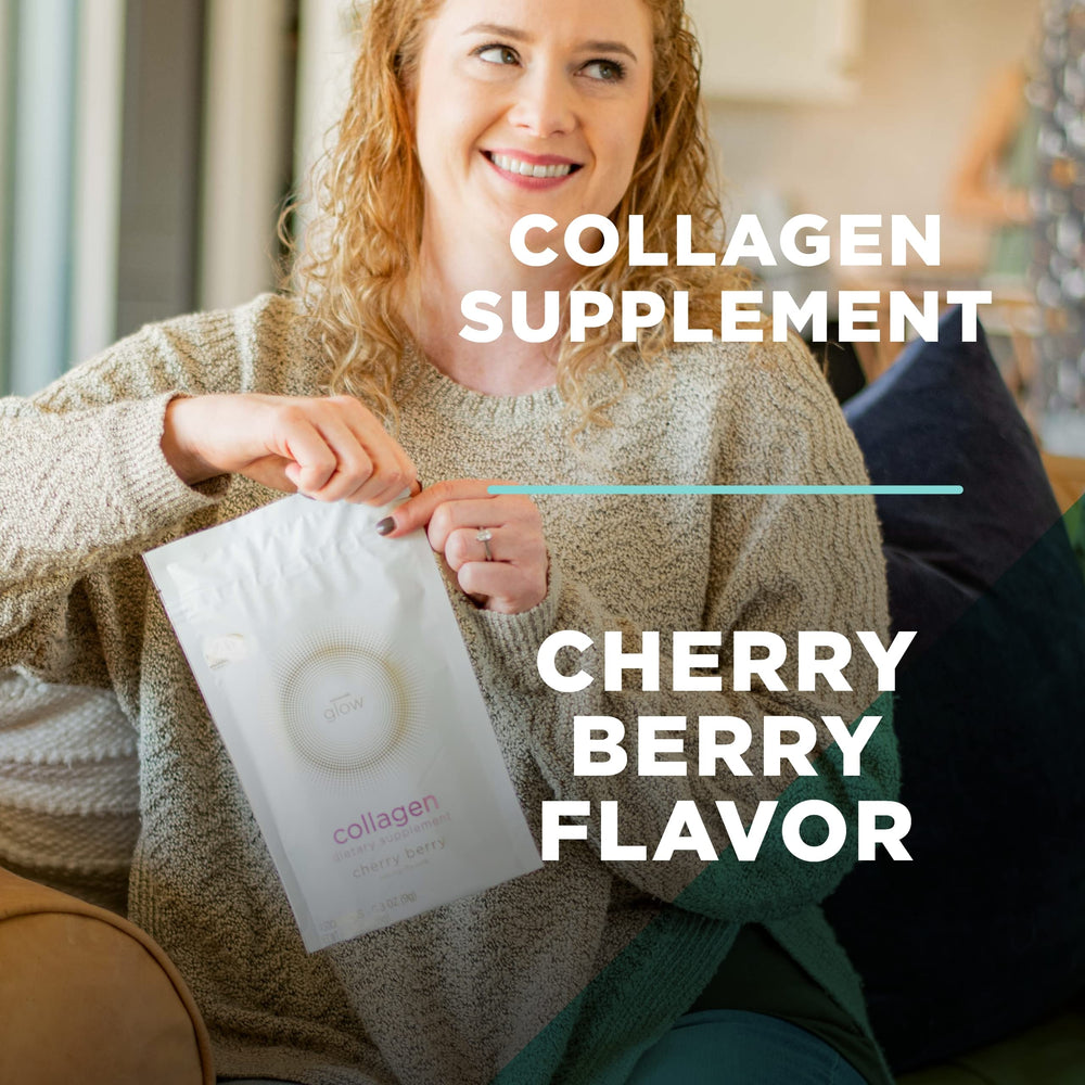 AdvoCare Glow Collagen powder pour for easy daily mix