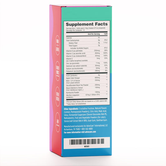 AdvoCare Harmony gut-balance glass with probiotic blend for digestive comfort.