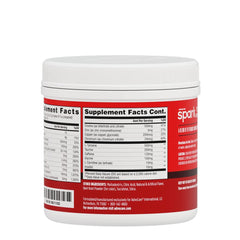 AdvoCare Spark cherry canister open; ready to scoop for a quick boost.