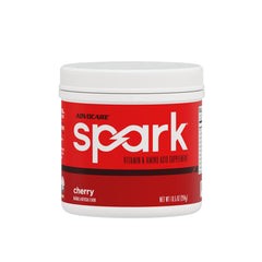 AdvoCare Spark cherry powder tub; steady energy for busy days.