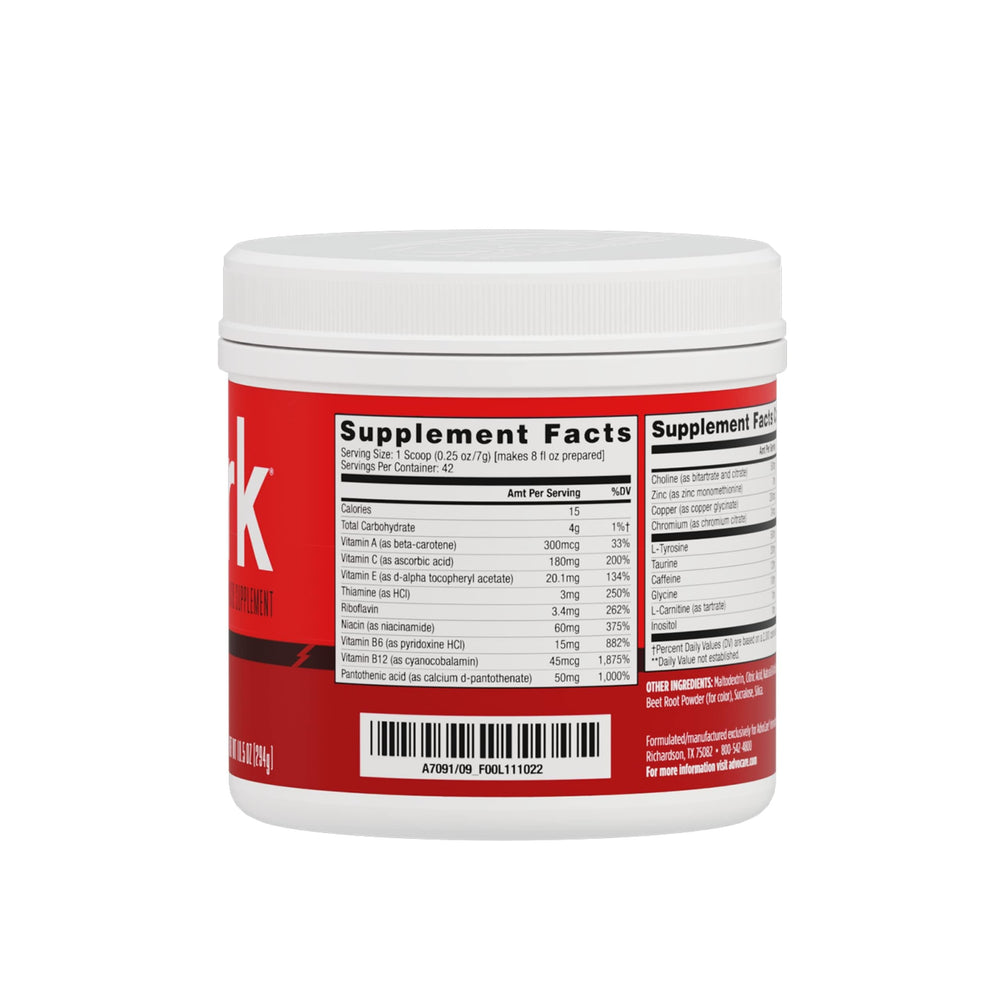 AdvoCare Spark cherry serving glass, a ready-to-drink mix for focus and energy.