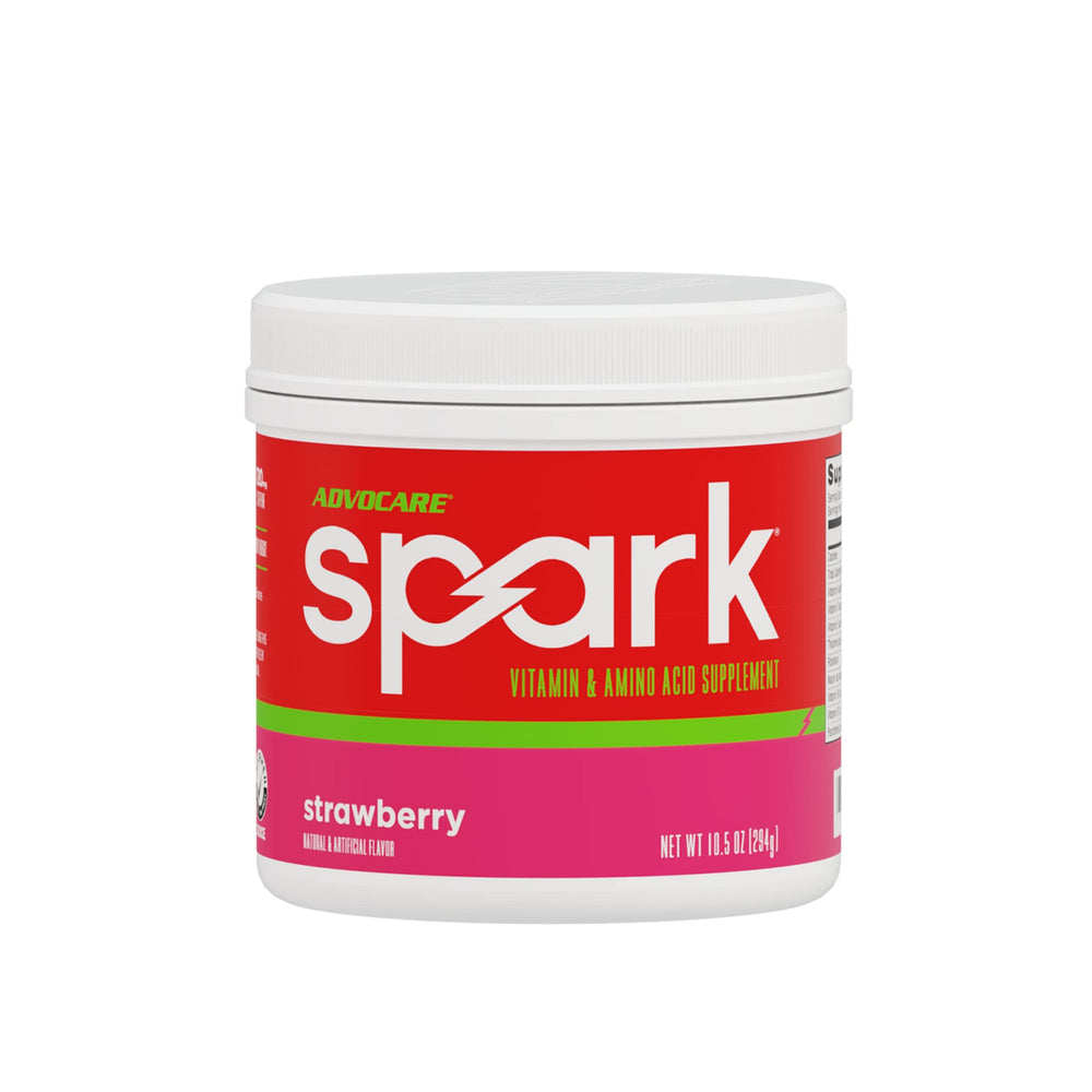 AdvoCare Spark energy powder tub close-up for steady daytime energy