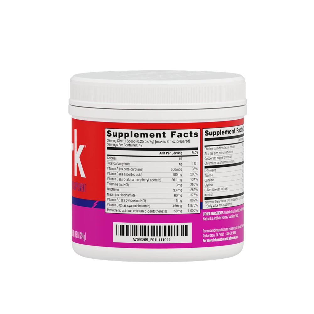 Scoop and powder close-up showing precise servings for controlled energy during the day.