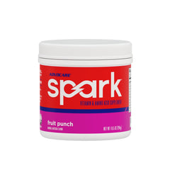 AdvoCare Spark fruit punch tub front view for sugar-free energy and focus benefits.
