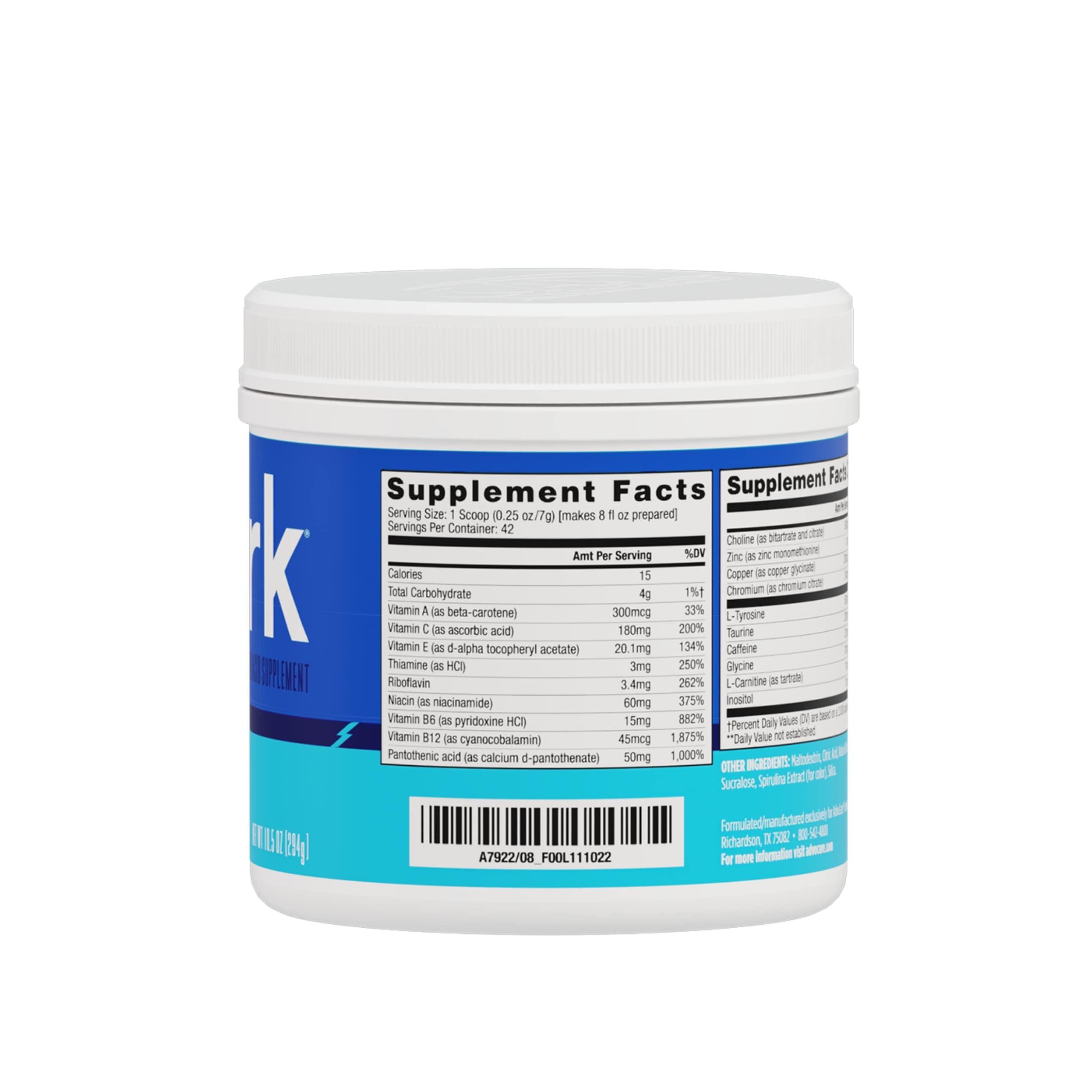 AdvoCare Spark powder dissolving in water demonstrates quick mixability for on-the-go energy.