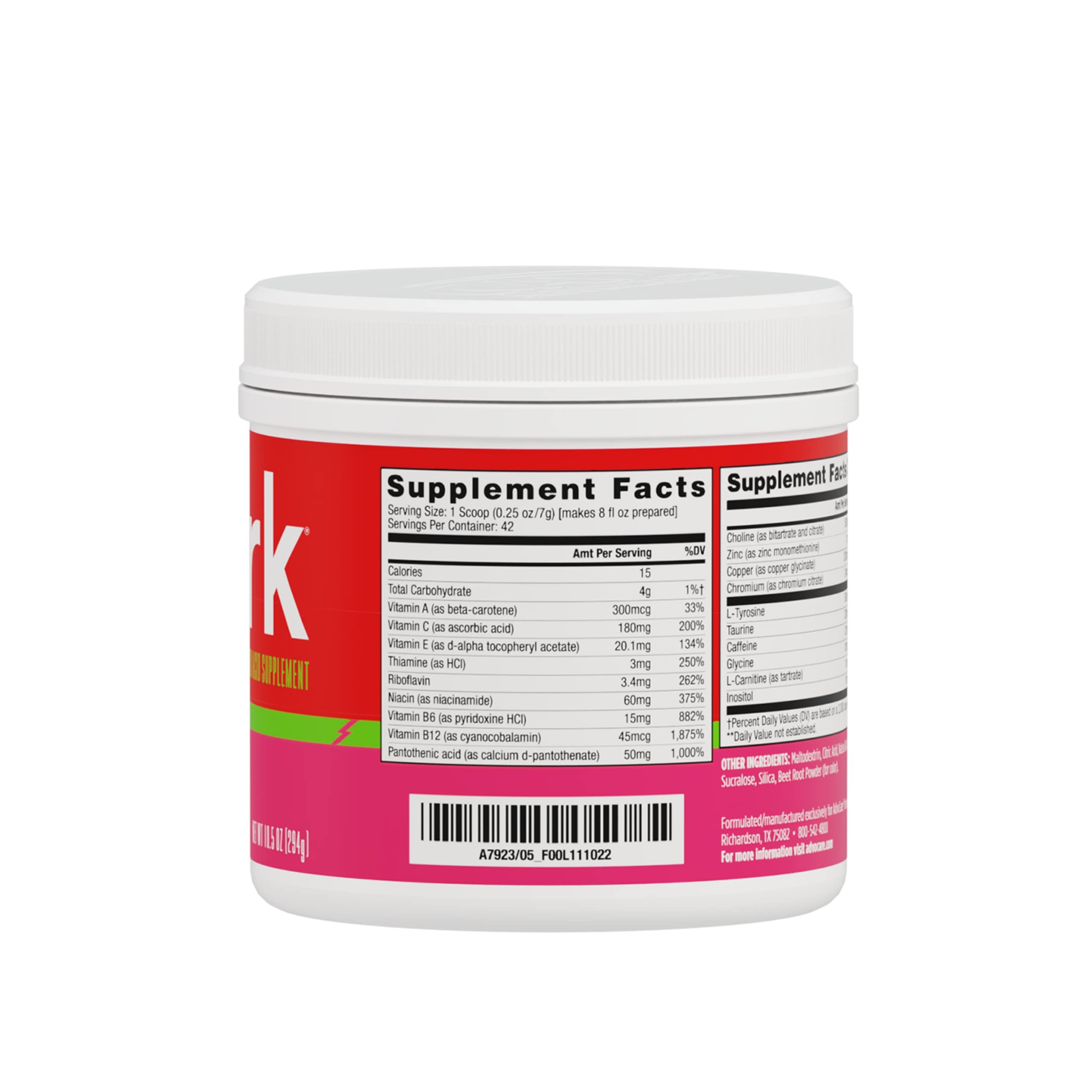 AdvoCare Spark strawberry flavor powder mixed in a glass for crisp focus