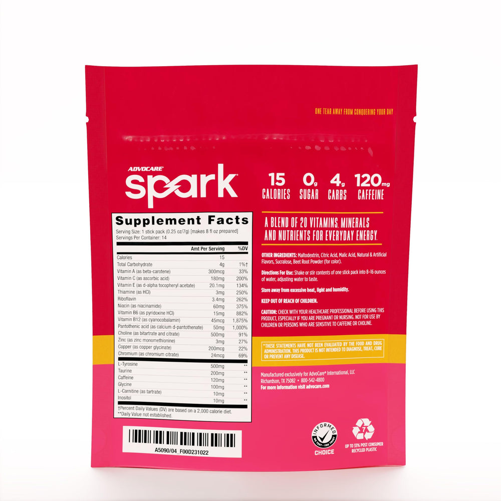 AdvoCare Spark water-mix activation dissolving powder for quick energy