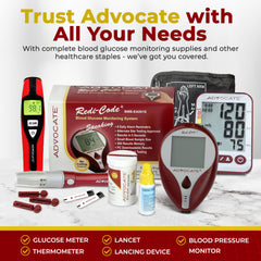 Advocate organizer holds lancets and vials in a tidy, accessible arrangement.