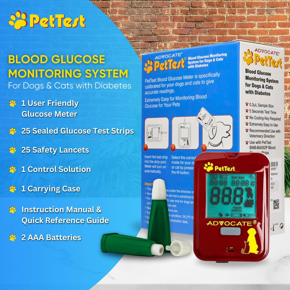 Advocate PetTest sample-collection tools shown with light handling