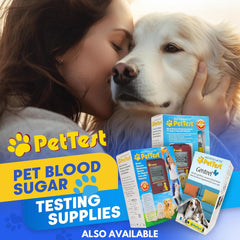 Precise drop being dispensed for convenient dosing of PetTest drops.