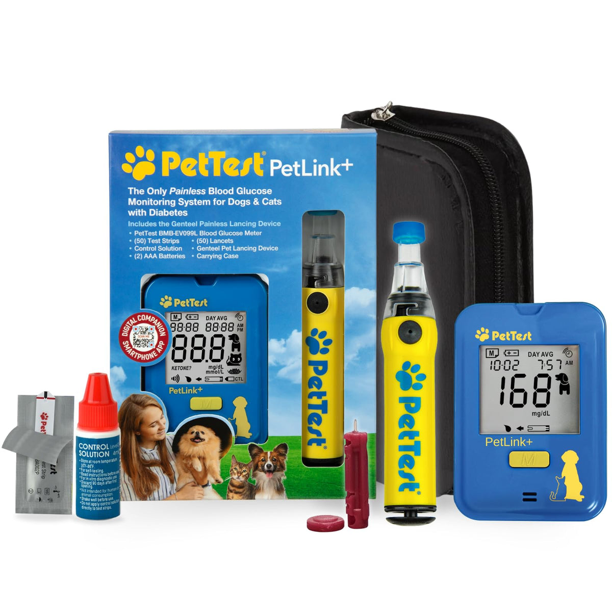 Advocate PetTest PetLink+ meter enables wireless glucose data transfer to your phone.