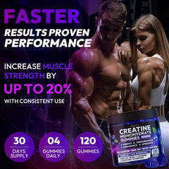 AEQNJV Creatine Gummies portable pack for workouts on the go.
