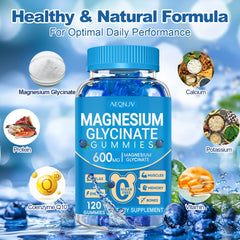 AEQNJV close-up of bottle showing two-gummy daily dosage for routine