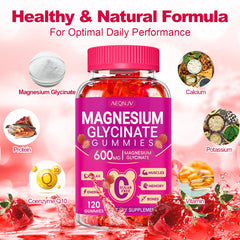 AEQNJV magnesium glycinate gummies sugar-free icon for daily routine use.
