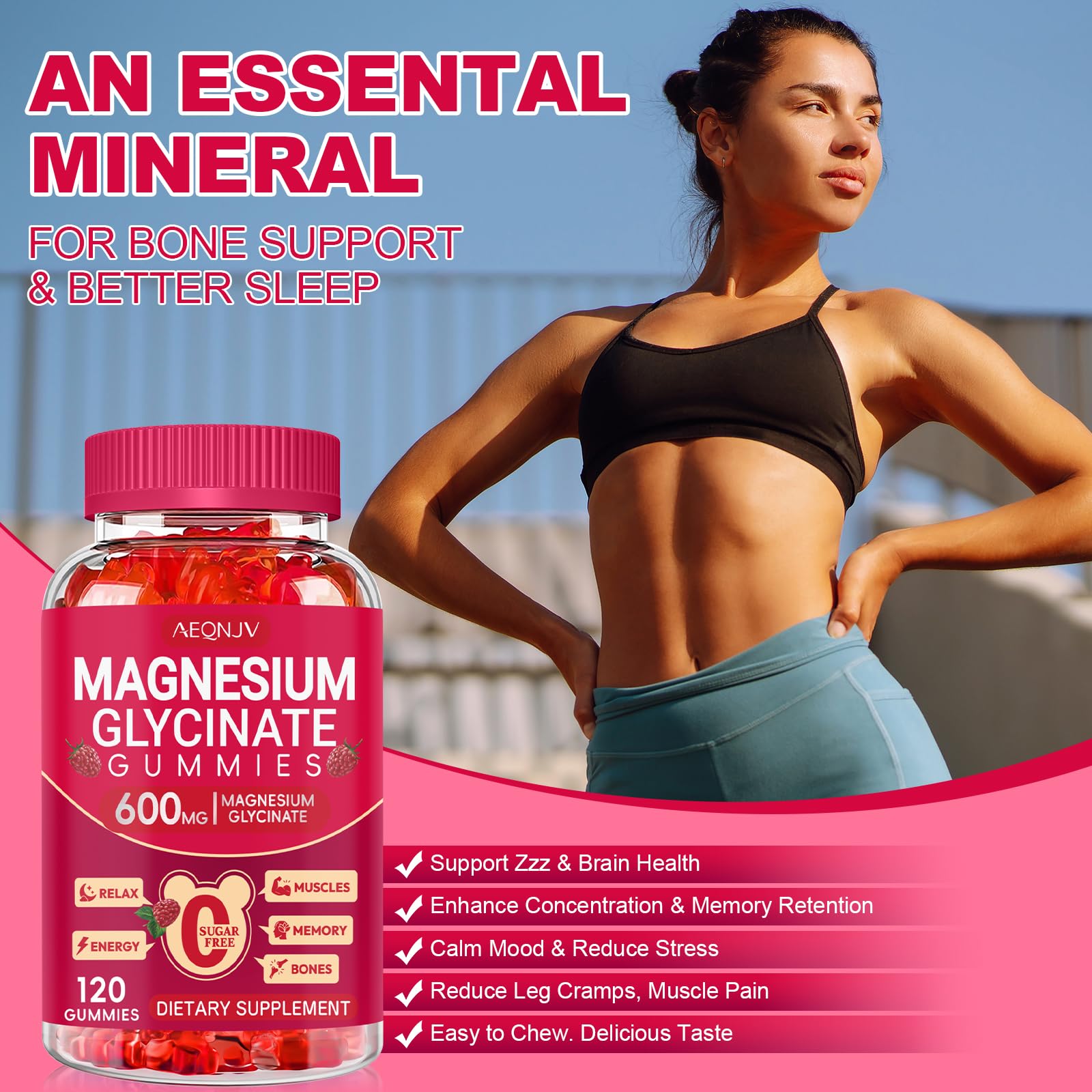 AEQNJV vegan and gluten-free gummies for adults.