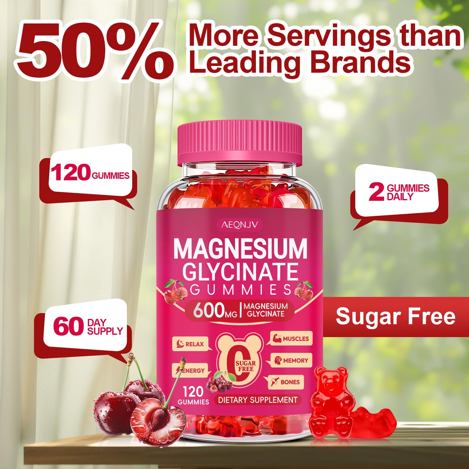 AEQNJV Two gummies per day for routine dosing