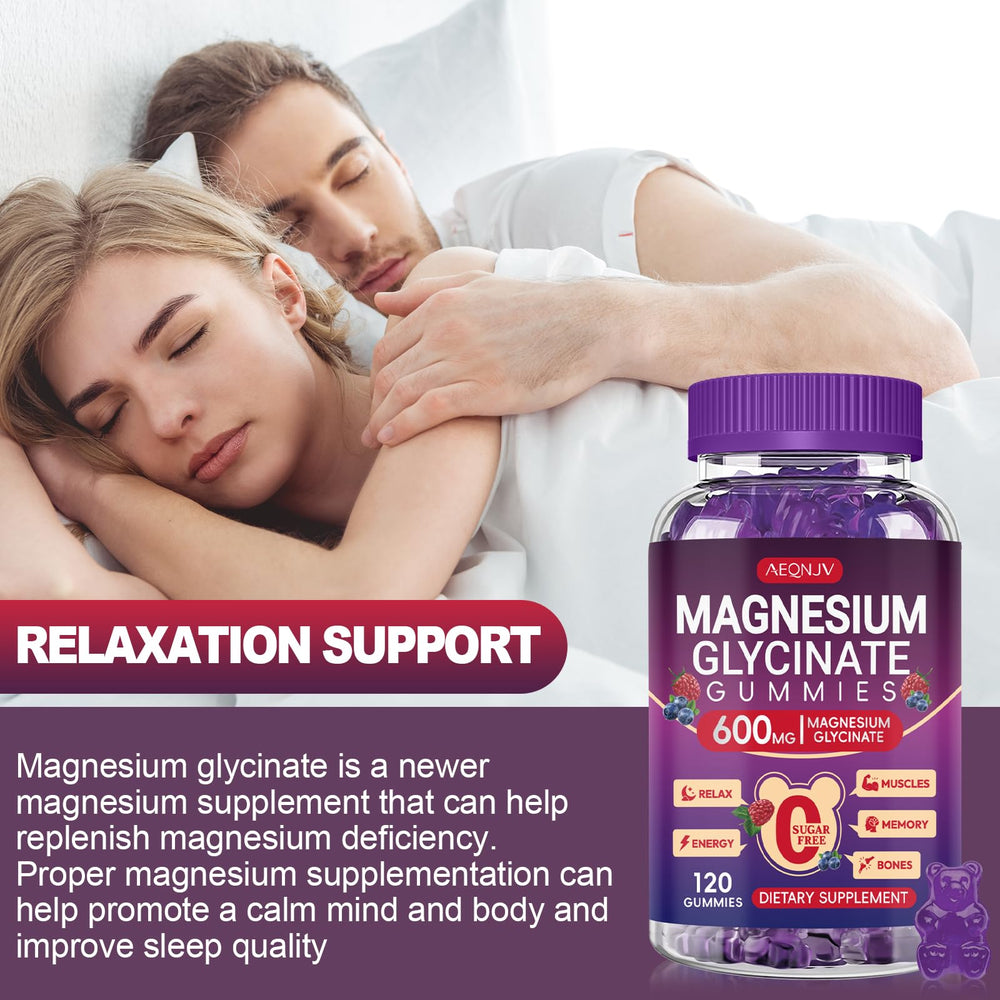 AEQNJV easy-chew gummy held in hand suggests accessible routine.