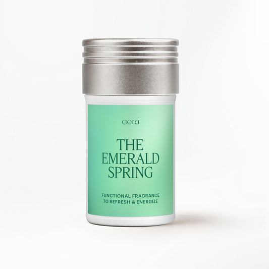 AERA Emerald Spring refill packaging highlights eco-friendly design for home fragrance
