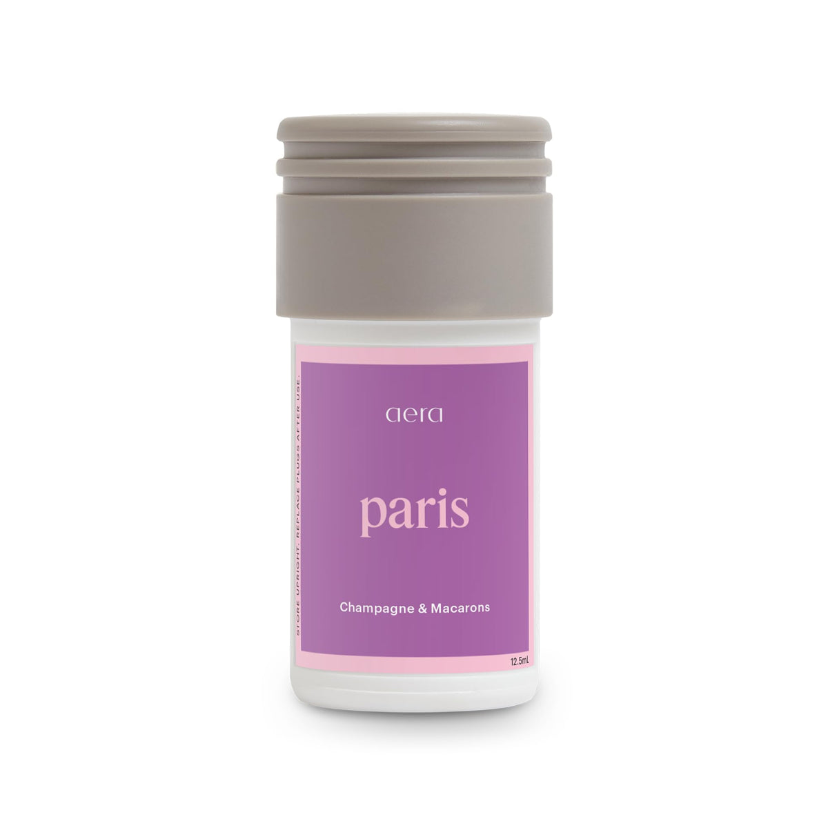 Aera Mini Destinations Paris bottle cap close-up for premium home fragrance