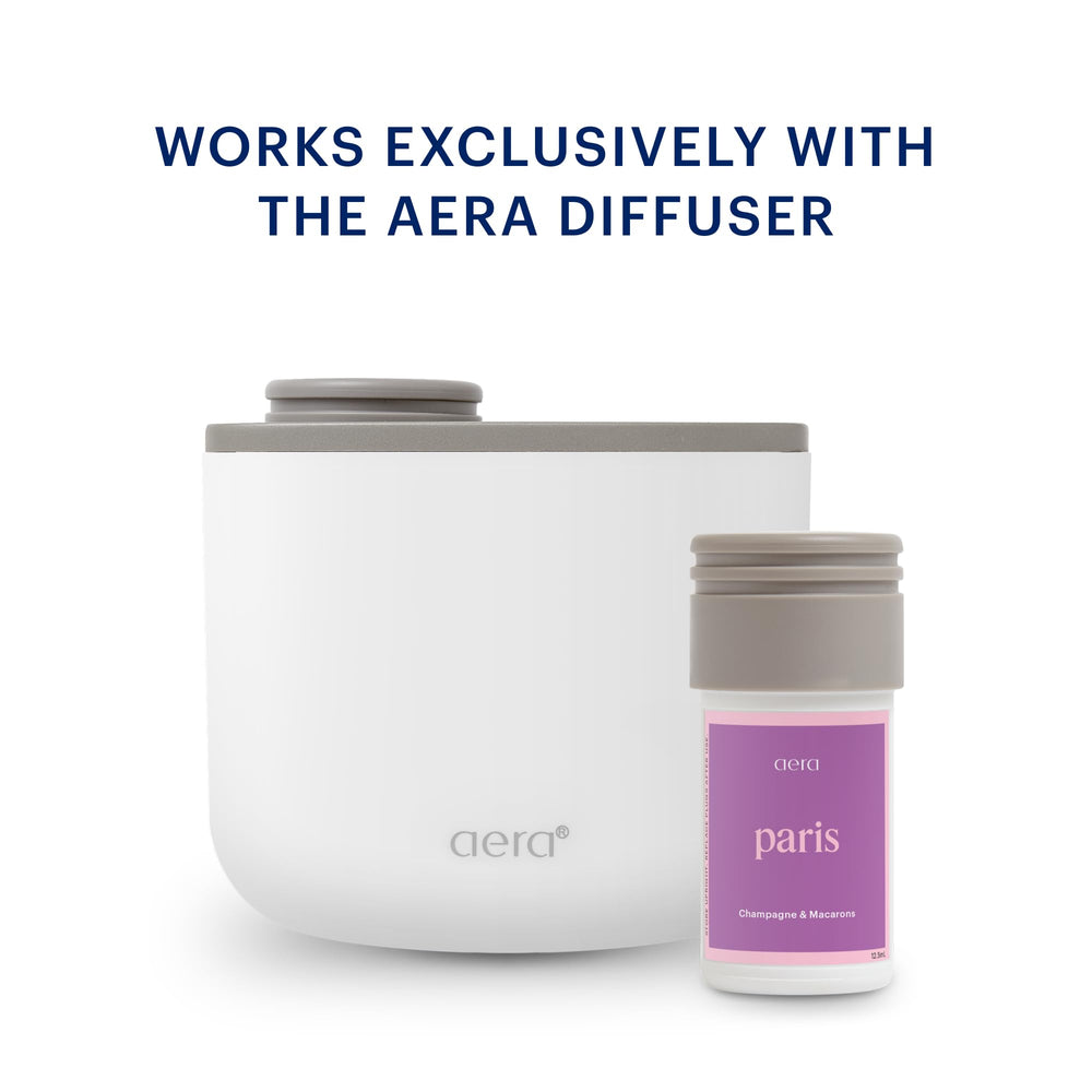 Aera Mini Destinations Paris capsule size emphasizes easy replacement