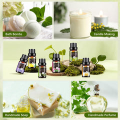 Aeshory Peppermint essential oil bottle for uplifting diffuser and hair care.