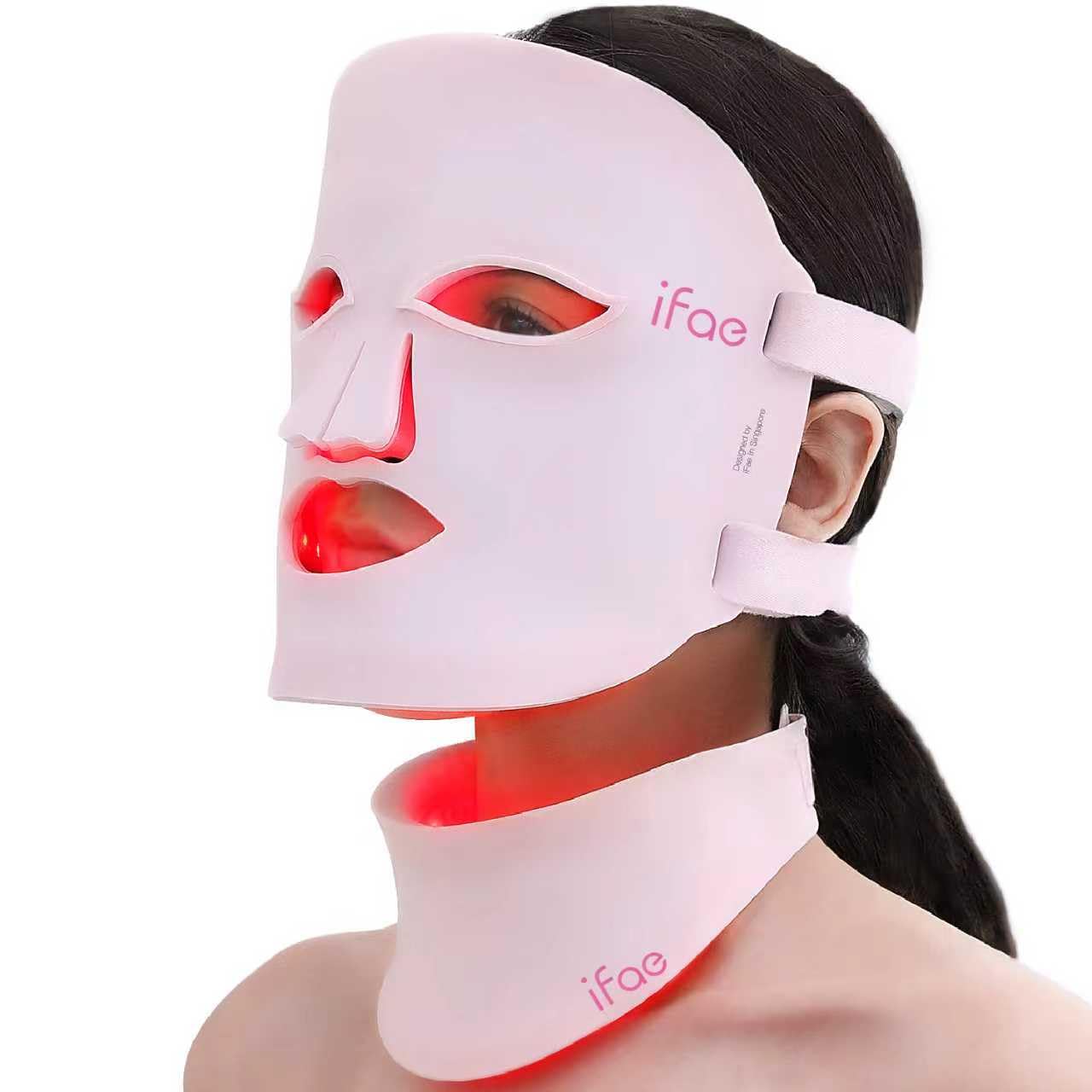 Aesthifae red light therapy mask front view for at-home rejuvenation.