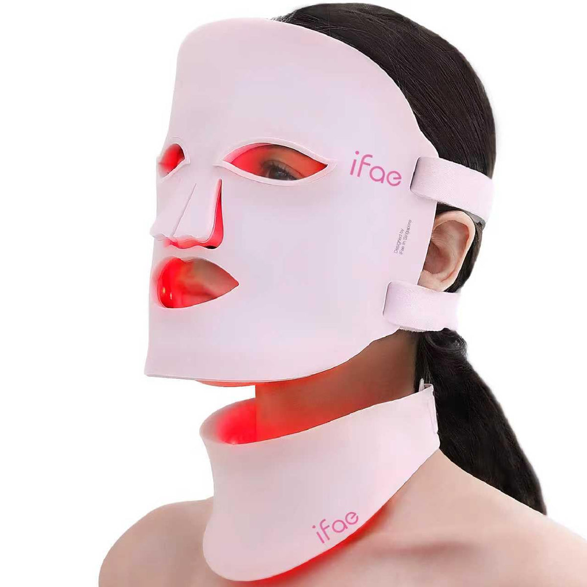 Aesthifae red light therapy mask front view for at-home rejuvenation.
