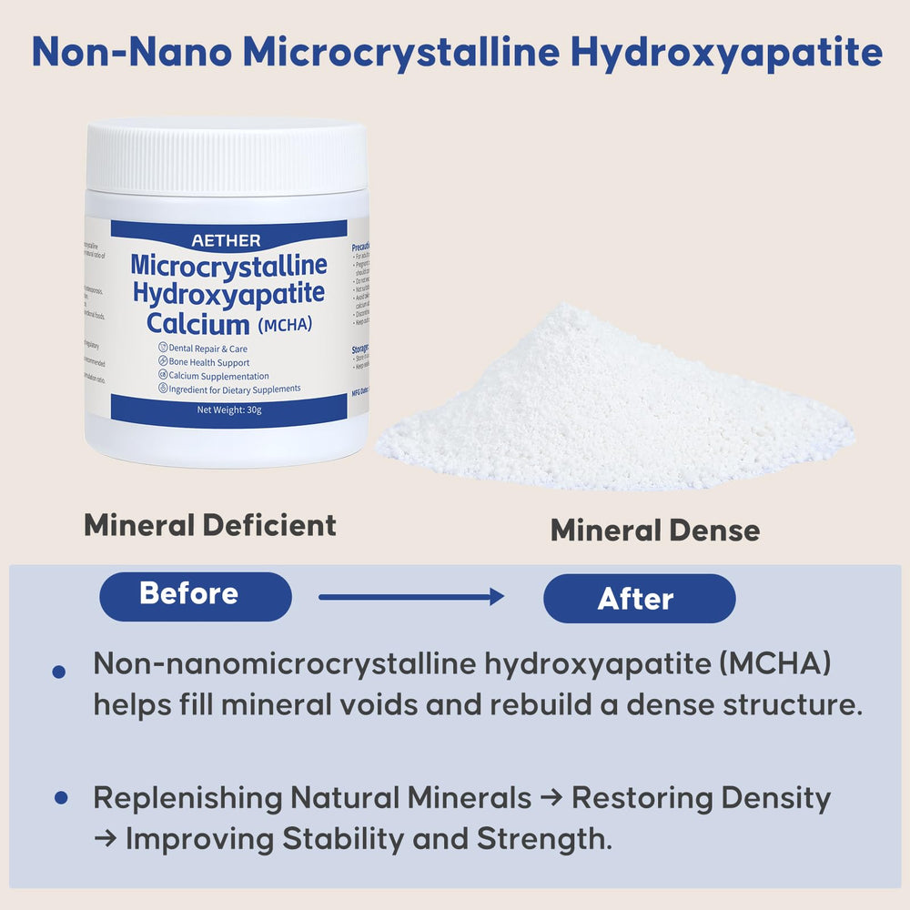 Aether MCHA powder is additive-free for clean testing and formulation.
