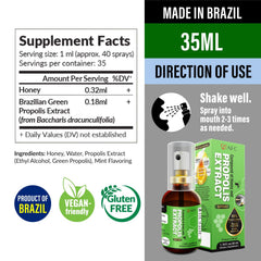 AFC Japan Brazilian Green Propolis Spray mist close-up for soothing throat comfort