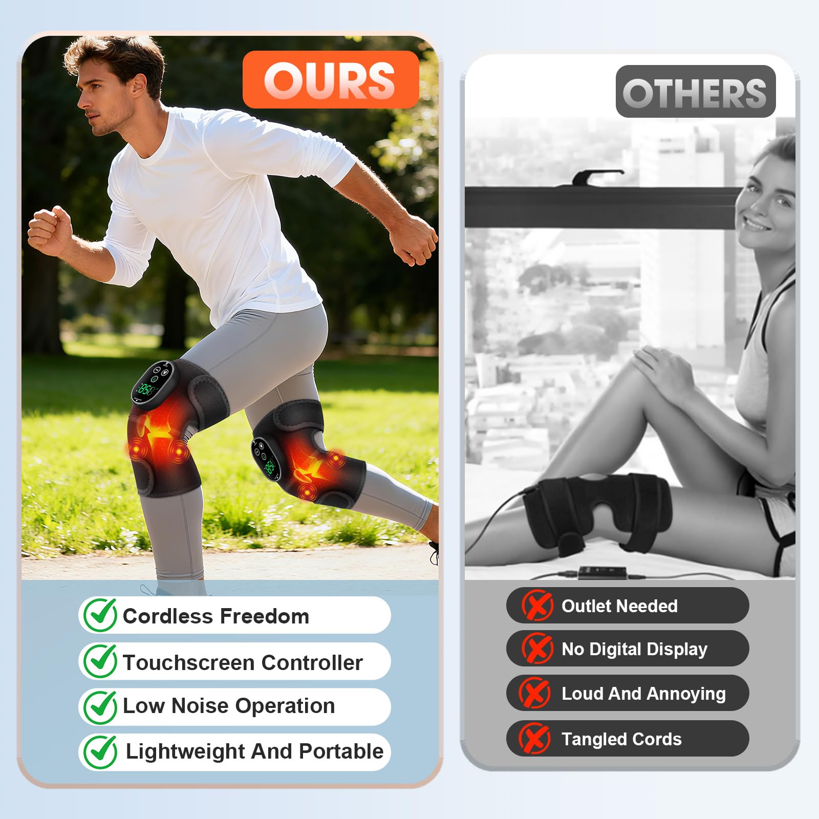 AFDEAL adjustable multi-purpose fit securing on knee, arm, or calf.