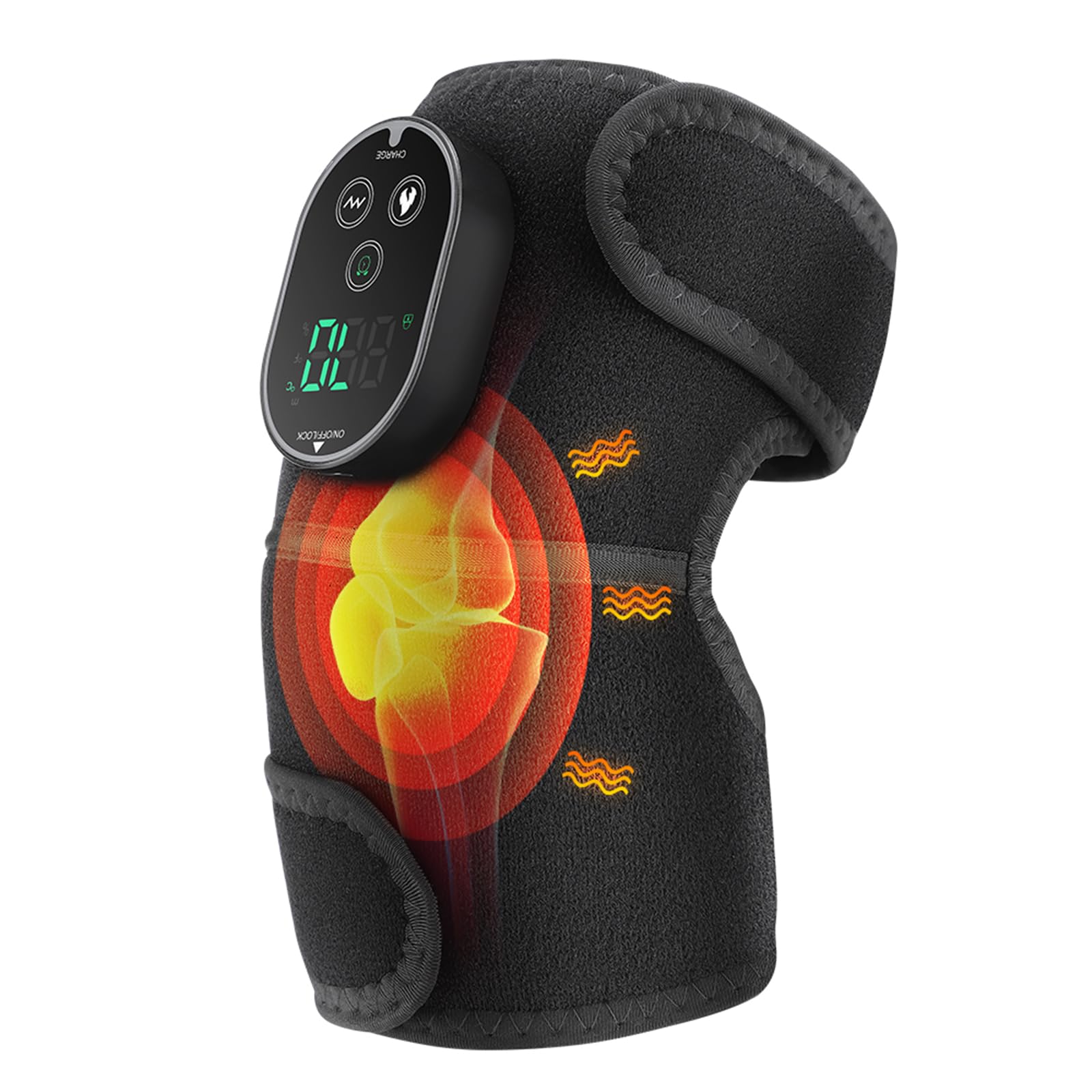 AFDEAL cordless knee heating pad with battery offering portable warmth.
