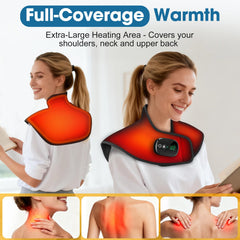 AFDEAL cordless neck and shoulders heating pad battery pack showing mobility