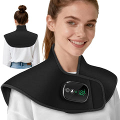 AFDEAL cordless neck and shoulders heating pad front view with large heat area for even warmth