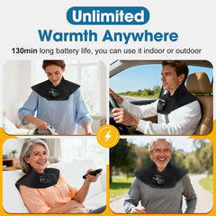 AFDEAL cordless neck and shoulders heating pad weighted design contours to neck