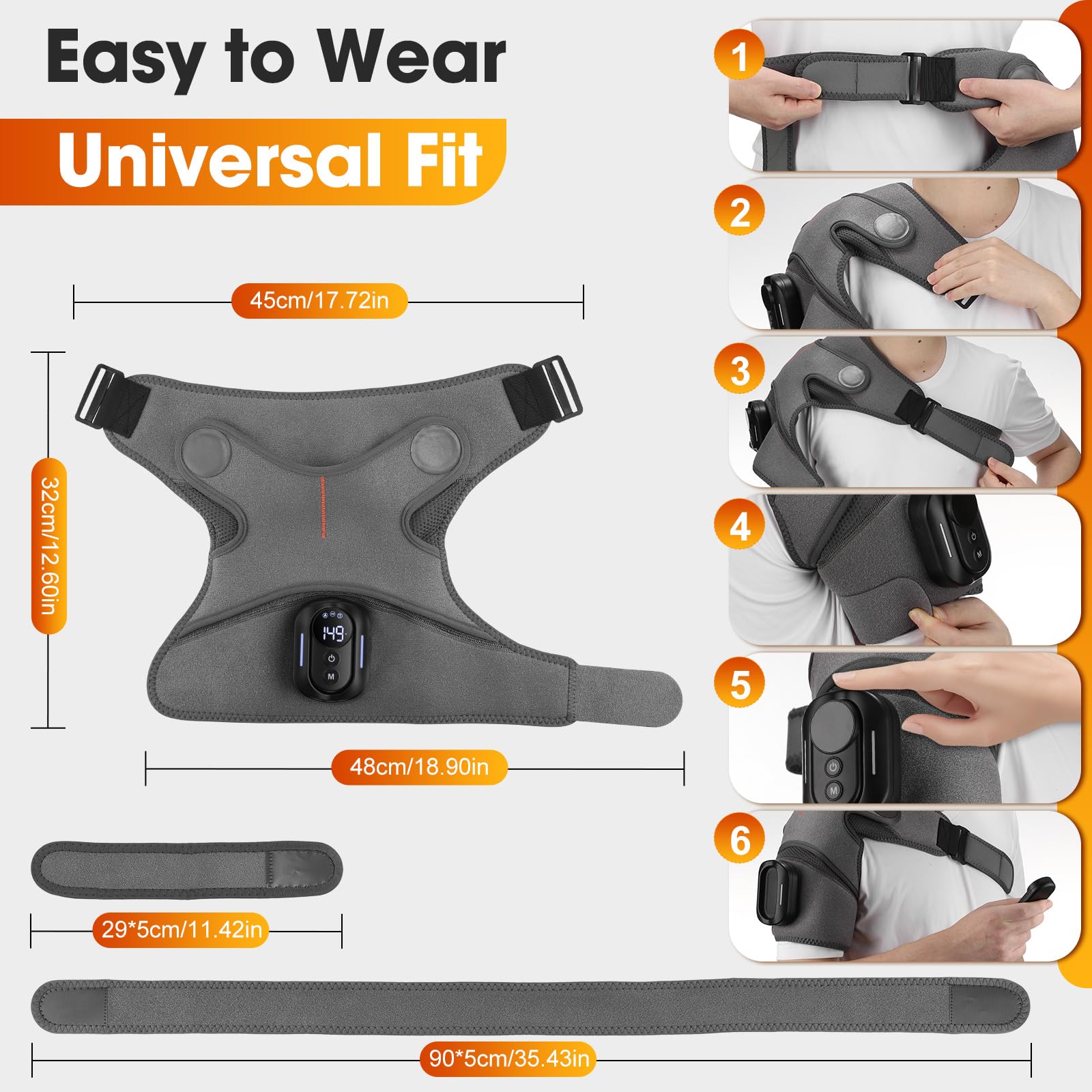 AFDEAL shoulder wrap offers a snug, comfortable fit for home or office use.
