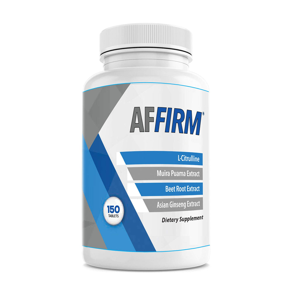 AFFIRM L-Citrulline bottle label showing 750mg per tablet for daily use.