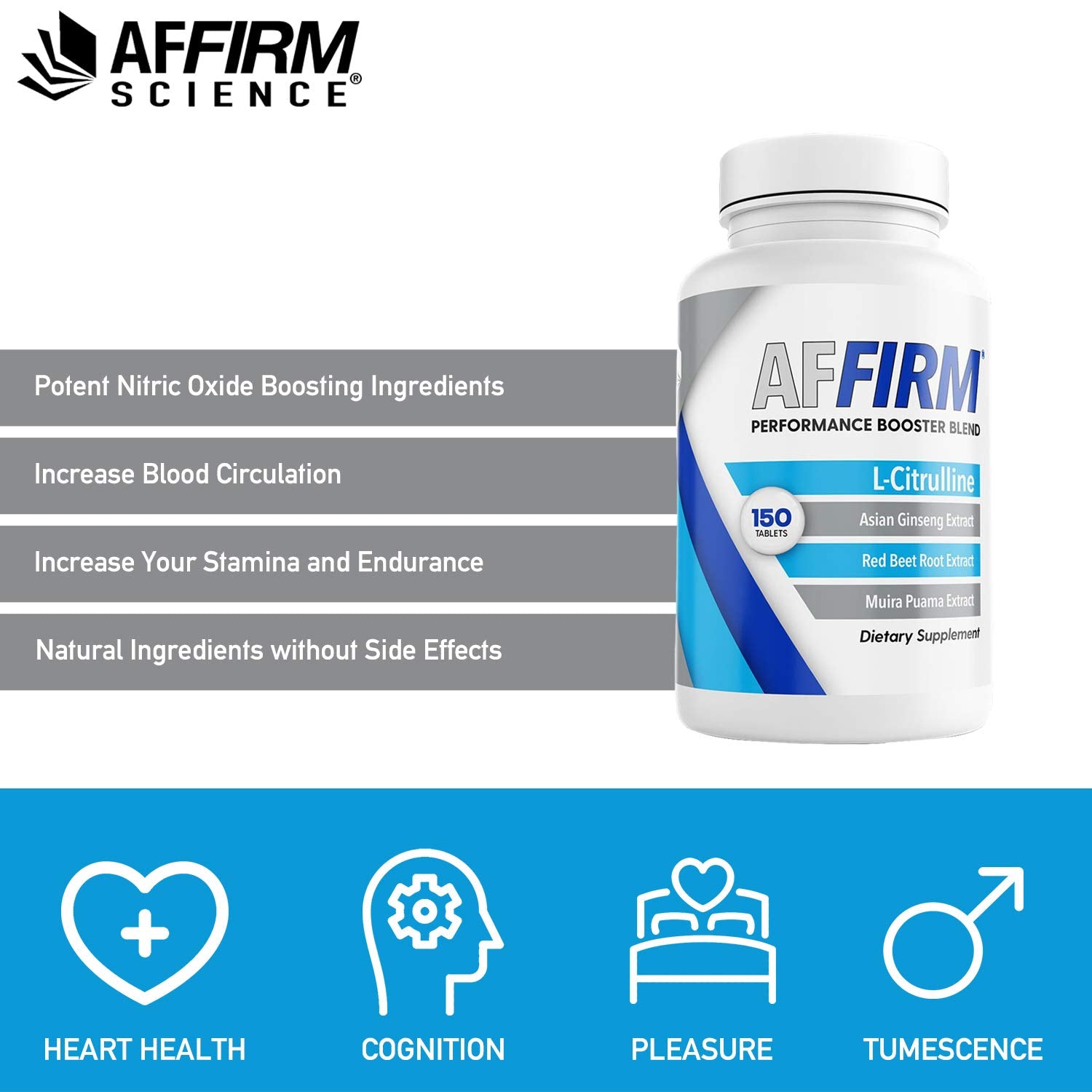 AFFIRM L-Citrulline packaging design emphasizes clarity and trust.
