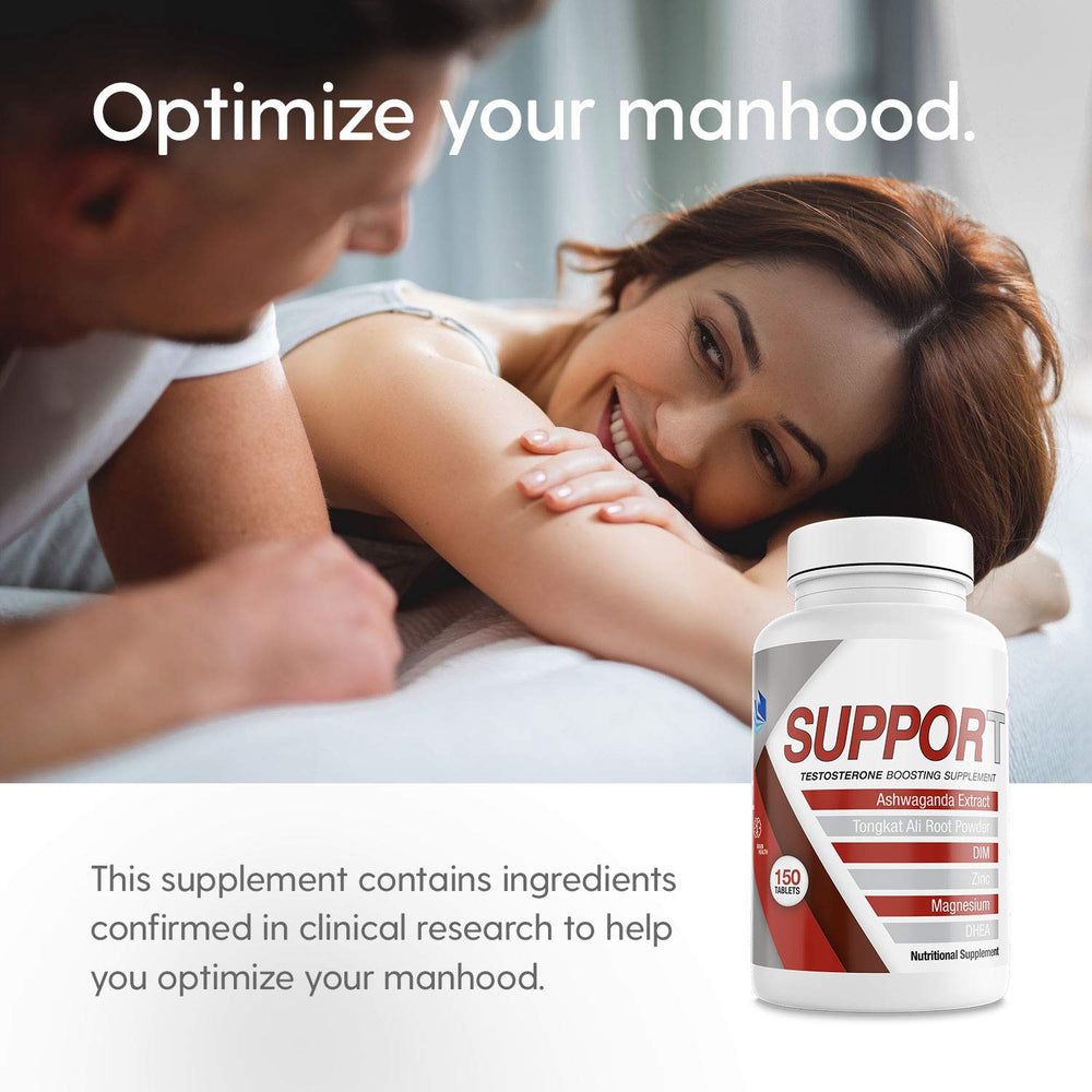 Affirm Support Testosterone ingredients display lists DHEA, DIM, Tongkat Ali, Ashwagandha.