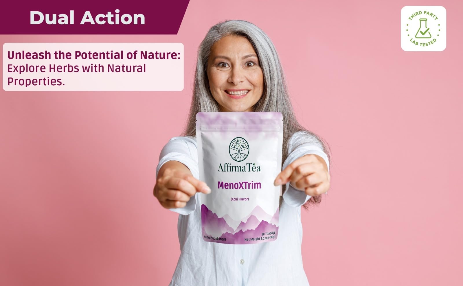 AffirmaTea MenoXTrim organic Yerba Mate ingredients emphasize natural energy support