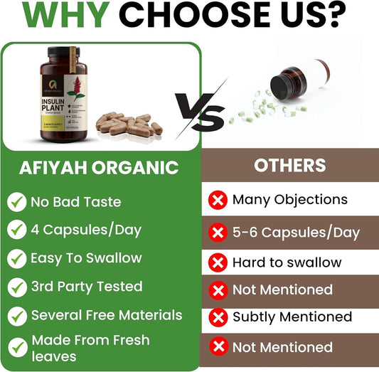 Afiyah Organic Costus Igneus capsules closeup highlights plant-based ingredients for a simple wellness routine.