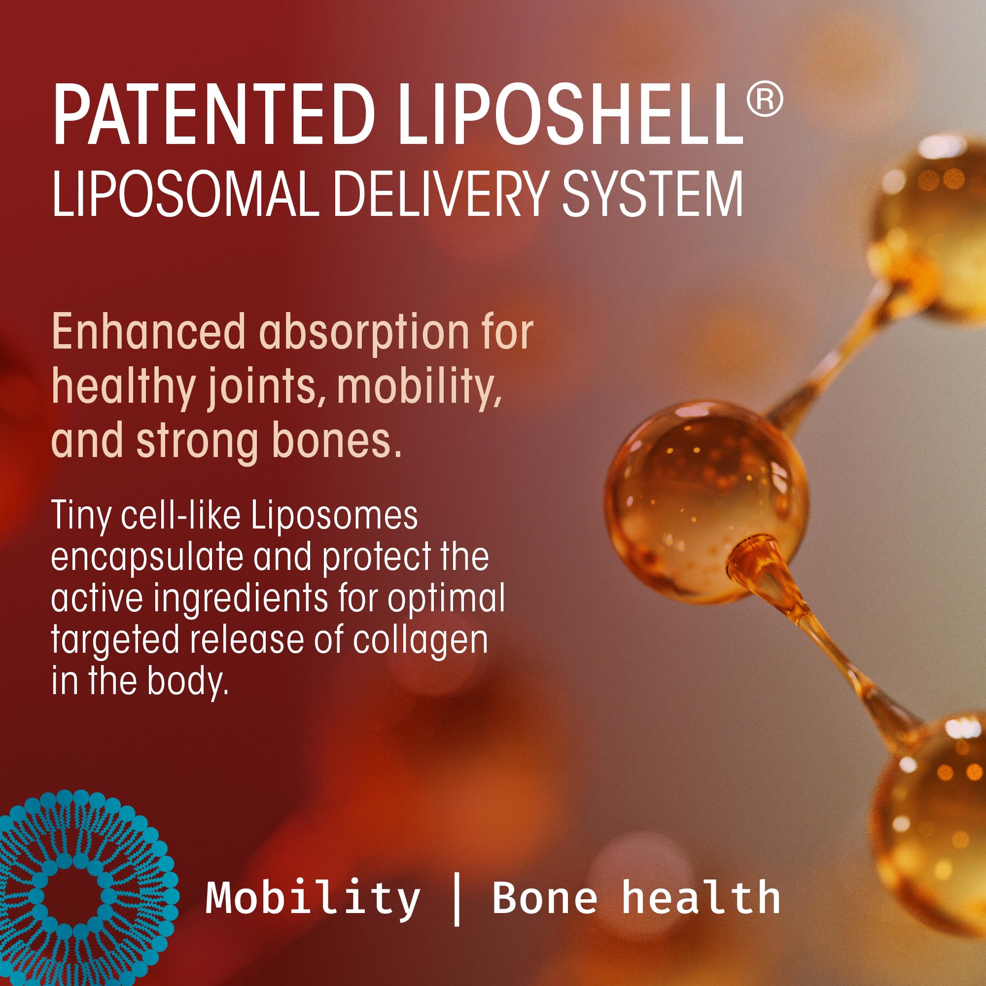 AFT Pharmaceuticals Super Joint liposomal sachets pour liquid into a glass showing fast absorption