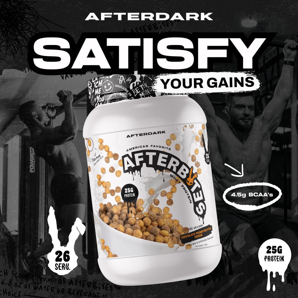 AfterDARK AfterBites shake glass with creamy texture ideal for recovery