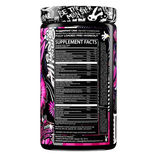 AFTERDARK INHUMAN Void scoop pouring to show measured serving and sustained energy.