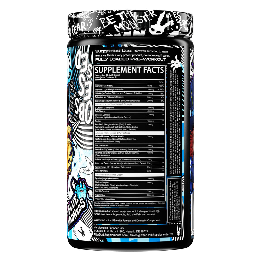 AFTERDARK INHUMAN Void scoop included for precise serving and a potent nootropic blend